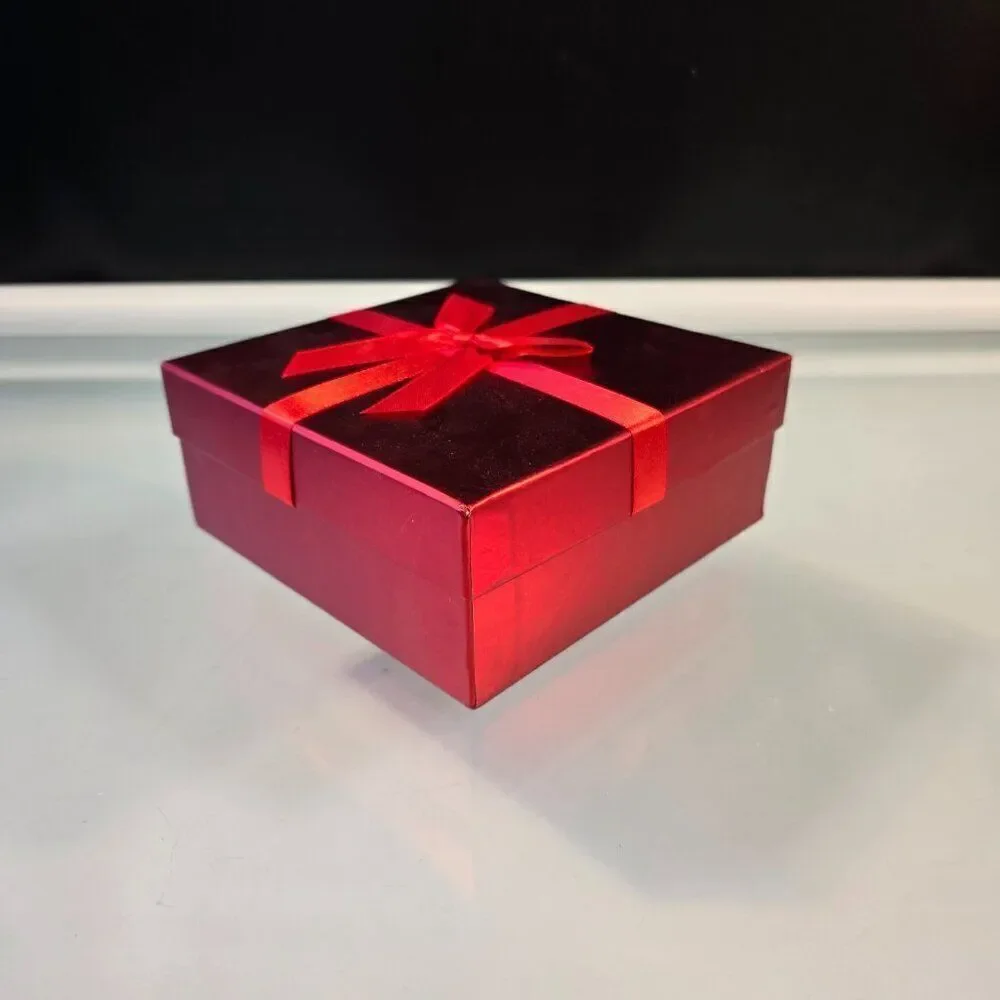 Voila Gift Box Valentine Red With Bow Empty Gift Storage Box 5.75